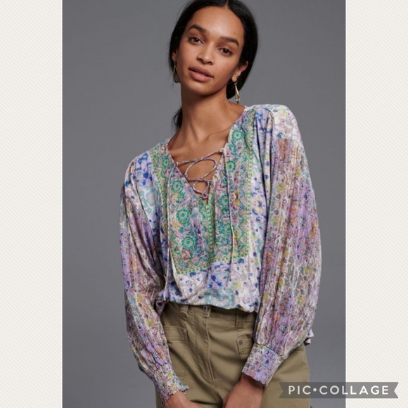 :Price Firm: NWT Anthropologie Odetta Embroidered Top - Picture 1 of 10